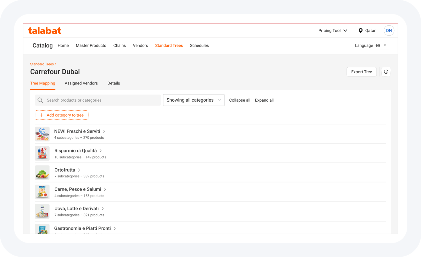 Adding a new category inline in the tree
